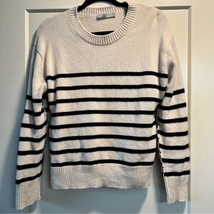 Vince Tie-Back Striped Cashmere Sweater